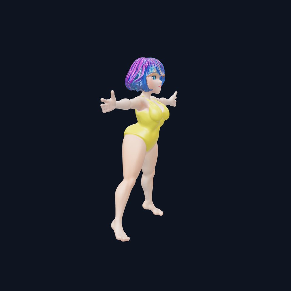 Vivid Anime Character model pack